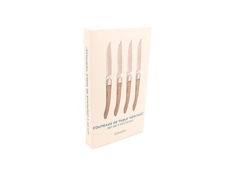 Set of 4 steak knives 'Heritage', olive tree wood - - Table