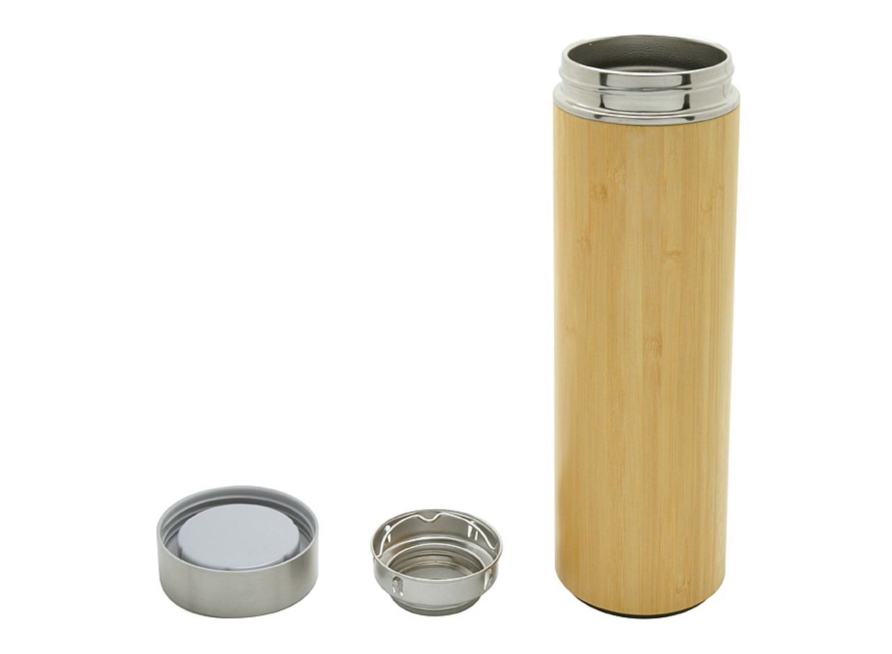 Bouteille isotherme 'Onsen' bambou, avec infuseur, 480ml - Bouteilles et  mugs - Repas