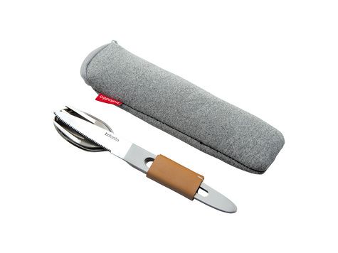 バーベキュー・調理用品 baladeo Cutlery set Ultimate Cutlery set 'Basecamp', with neoprene pouch - Cutlery sets