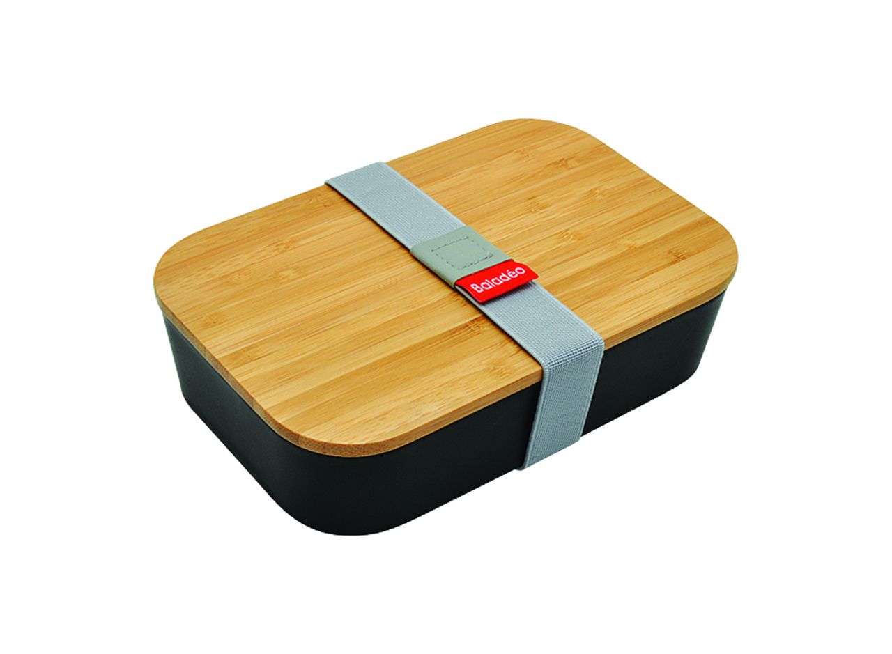 Bento 'Akita', black, with bamboo lid - Bento - lunchboxes - Outside ...
