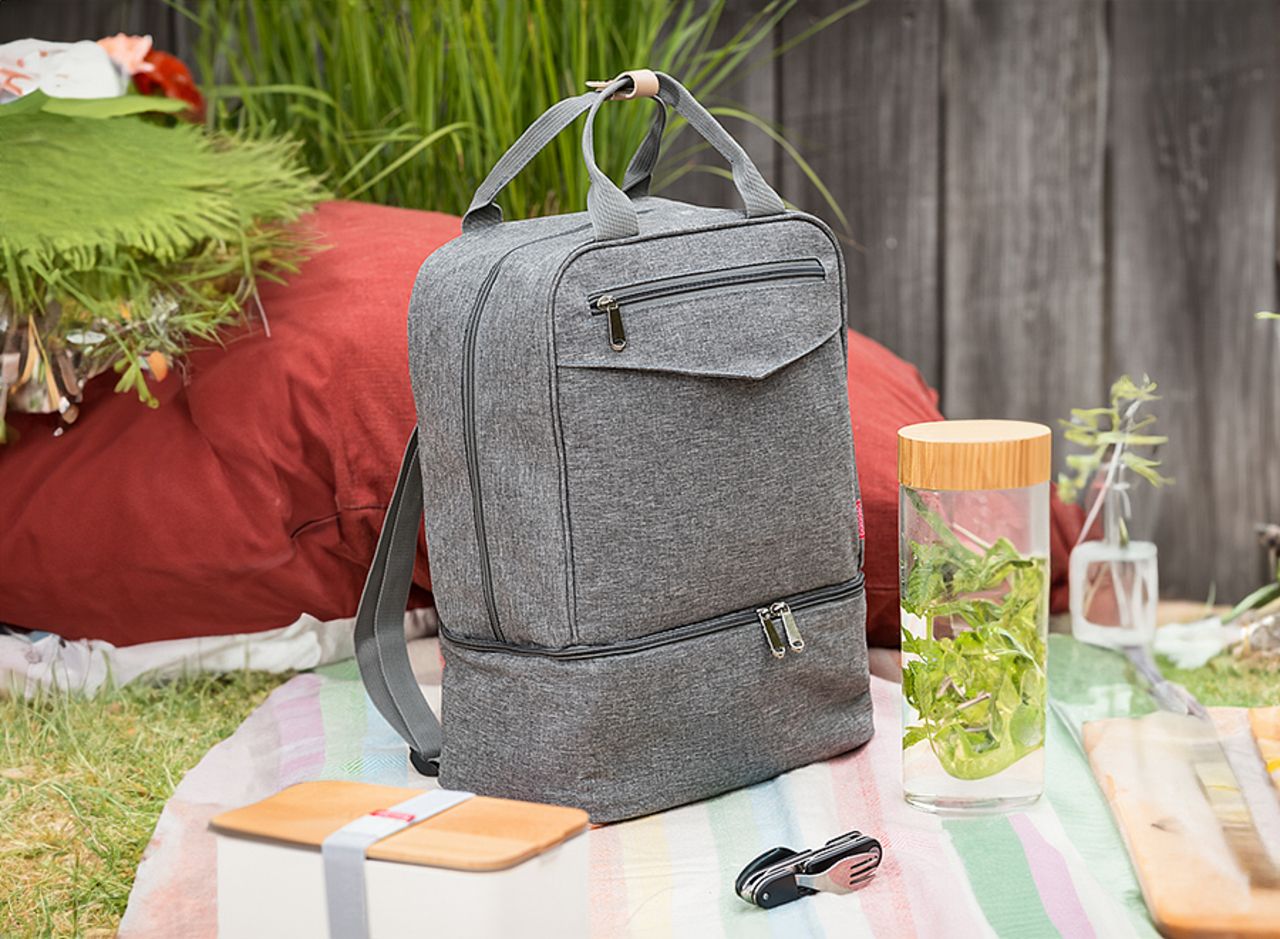 Insulated backpack Yari RPET heather grey Baladeo Official online store