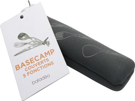 Portable cutlery set 'Basecamp', with neoprene pouch - Cutlery