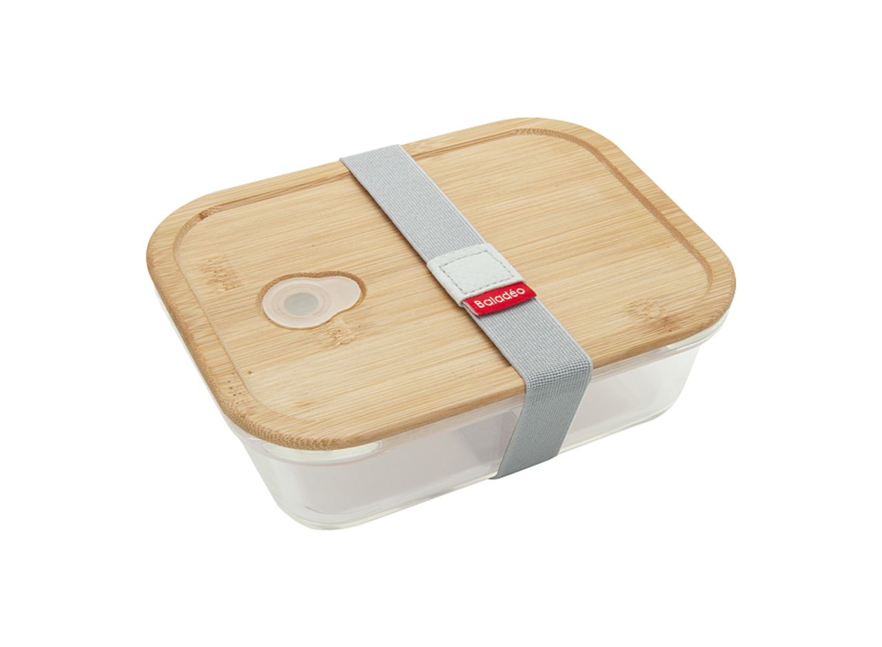 Glass Bento 'Iwaki' with bamboo lid - Bento - lunchboxes - Outside