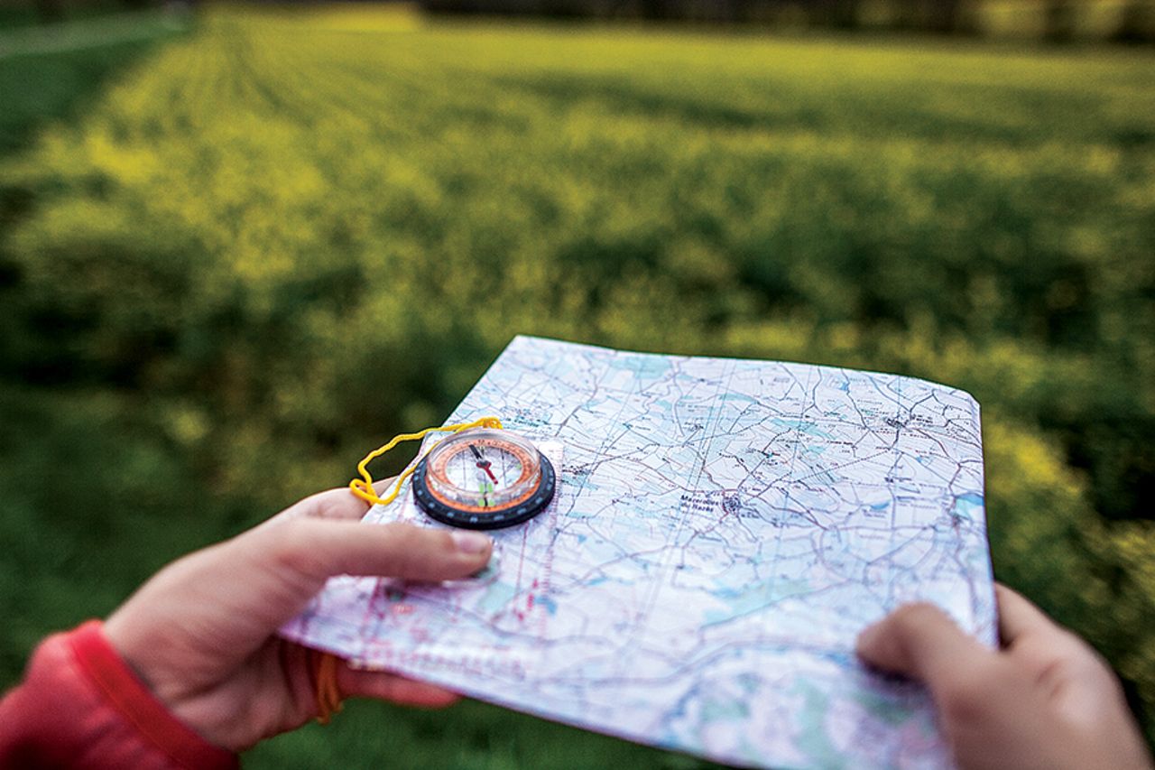 Map Compass (with pouch) Compasses Outdoor and sport Baladéo