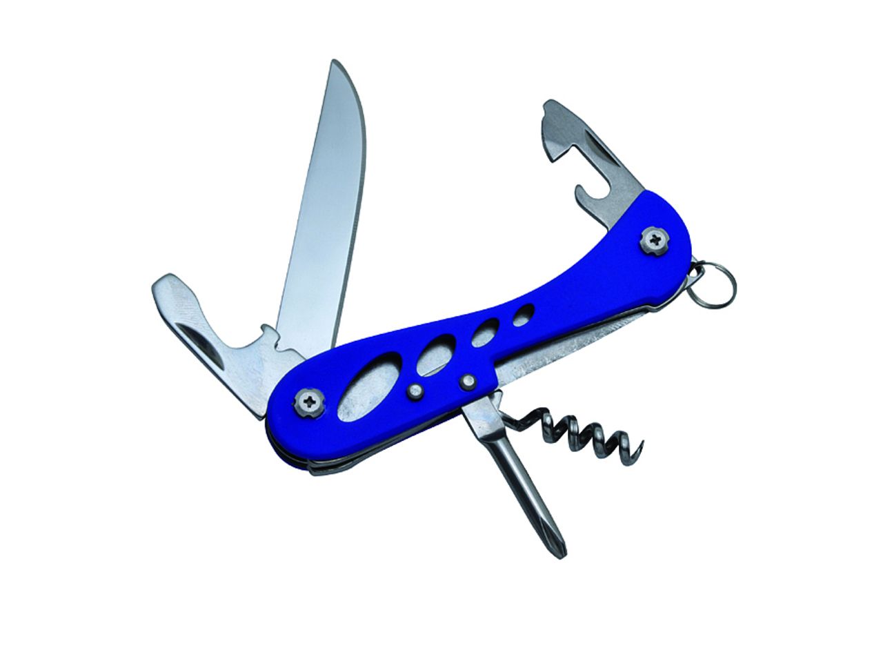 Multifunction knife 'Barrow', 7 functions, blue Knives