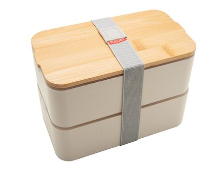 Lunch box en bambou avec couverts